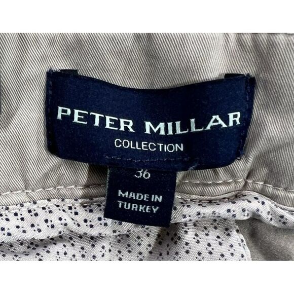 Peter Millar Men's 36 x‎ 9 Collection Concorde Garment Dyed Shorts (Stone) Golf - Picture 5 of 9